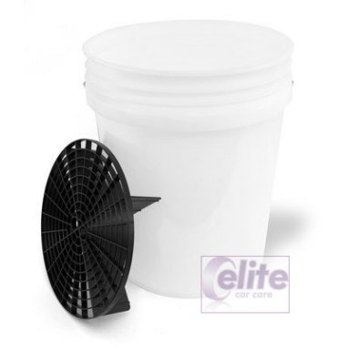 Elite Premium 5 US Gallon Transparent Bucket & Grit Guard