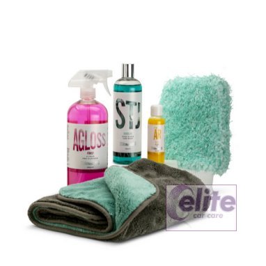 Stjärnagloss Gloss Wash Kit - Citrus Pre Wash, Shampoo, Rinse Aid, Wash Mitt & Drying Towel