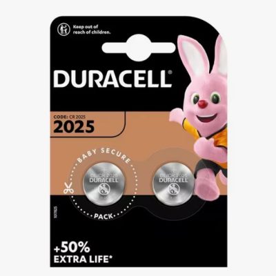 Duracell CR2025 3V Lithium Battery - Twin Pack