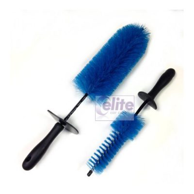Elite Blue Detail Wheel Brush Set - For Cars and Bikes